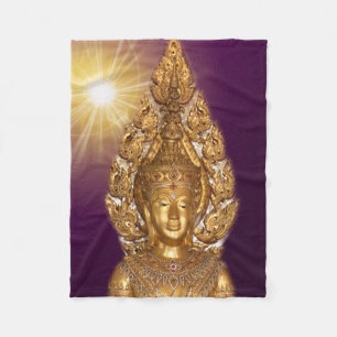 Couverture Polaire bouddha doré