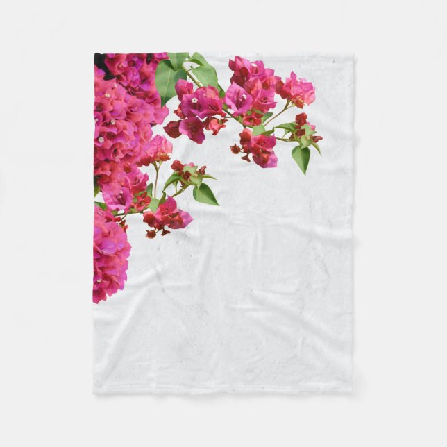 Couverture Polaire Bougainvilliers Floral Méditerranée Grecque (Devant)
