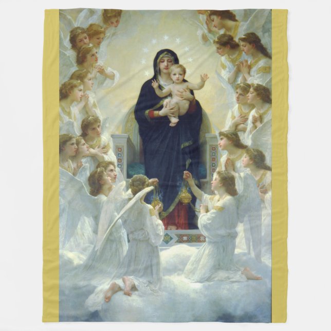 Couverture Polaire Bouguereau Noël Angels 1900 (Devant)