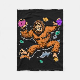 Couverture Polaire Bouldering Sasquatch Mountain Climber Bigfoot Rock
