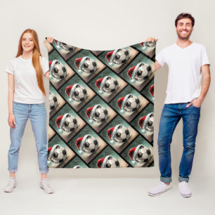 Couverture Polaire Boule de soccer avec le Père Noël rouge Nom