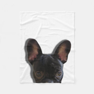 Couverture Polaire Bouledogue français semi-transparent