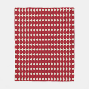 Couverture Polaire Boules rouges de Noël modernes et audacieuses Chic
