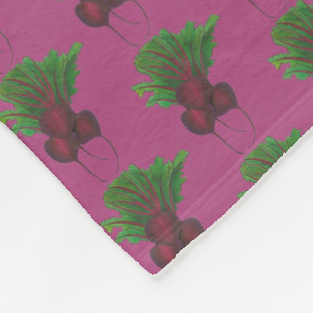 Couverture Polaire Bouquet de betteraves rouges Vegetarian Gardening  (Coin)