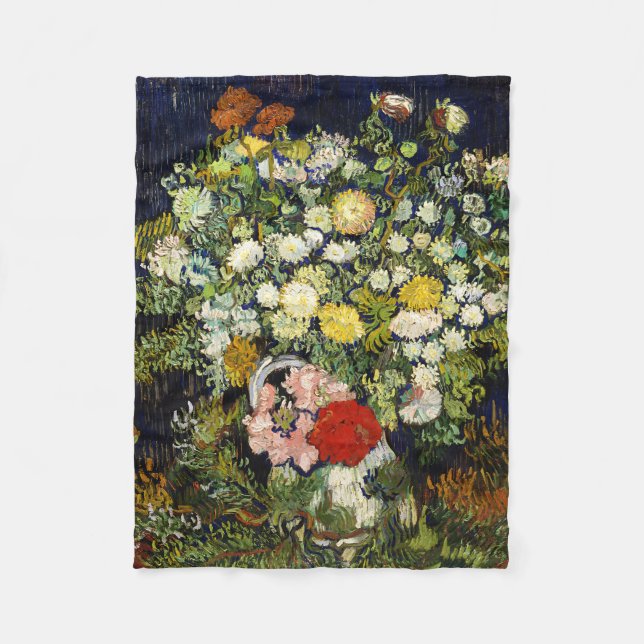 Couverture Polaire Bouquet de fleurs dans un vase de Vincent Van Gogh (Devant)