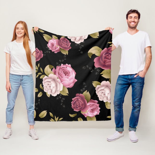 Couverture Polaire Bouquets de Roses 3 (En situation)