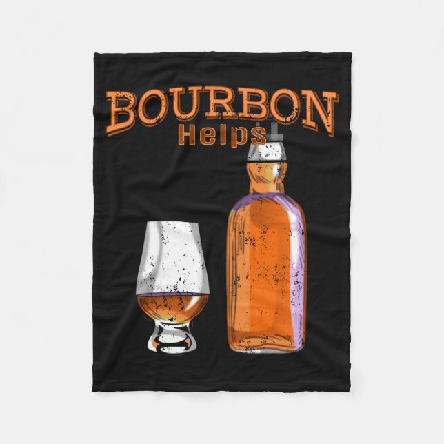 Couverture Polaire Bourbon aide à boire de l'alcool amusant (Devant)
