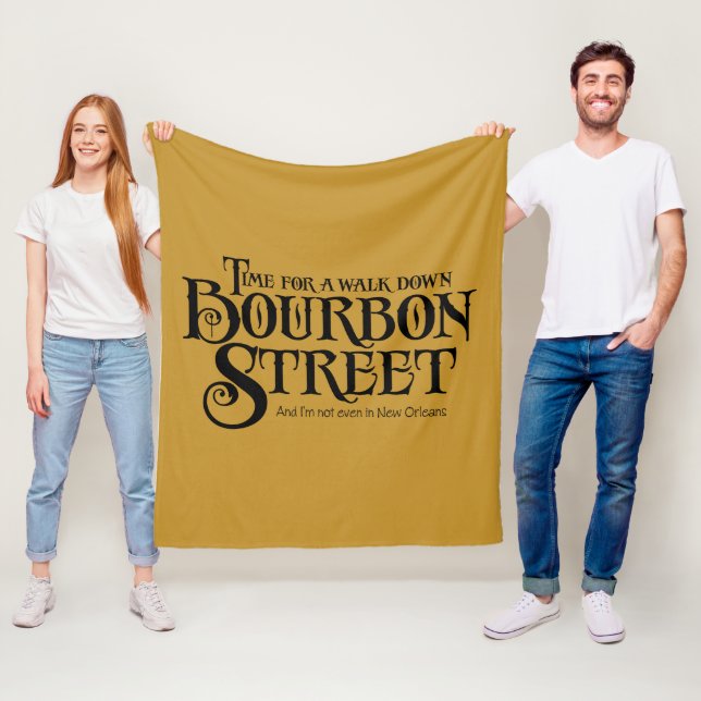 Couverture Polaire Bourbon Street - funny whiskey drinking (En situation)