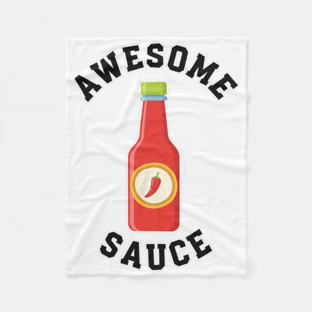 Couverture Polaire Bouteille de Sauce Awesome au Poulet  (Devant)