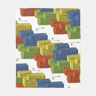 Couverture Polaire Bouteilles en verre, design Motif Abstrait.