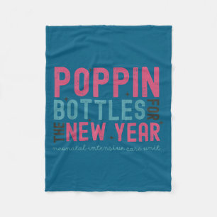 Couverture Polaire Bouteilles Pn pour la nouvelle année, sage-femme l