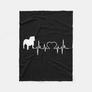Couverture Polaire Bouton de coeur de Bulldog
