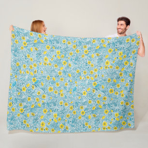 Couverture Polaire Boutons jaunes, bleus et blancs