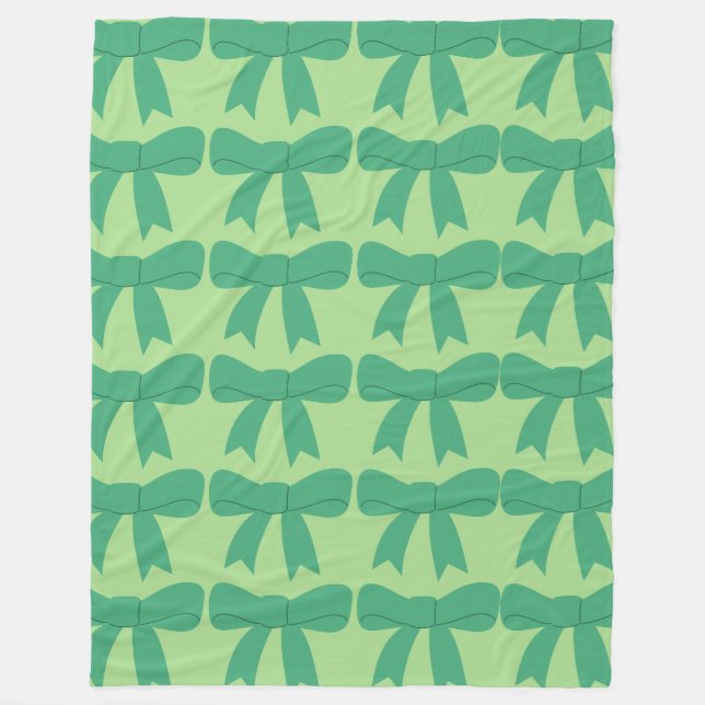 Couverture Polaire Bow vert (Devant)