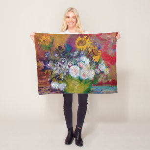 Couverture Polaire Bowl avec fleurs, Van Gogh