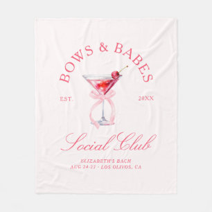 Couverture Polaire Bows & Baby Coquette Cerises Bachelorette