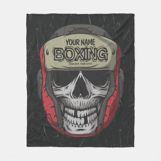 Couverture Polaire Boxer Fight Club Skeleton Boxer Gym (Devant)