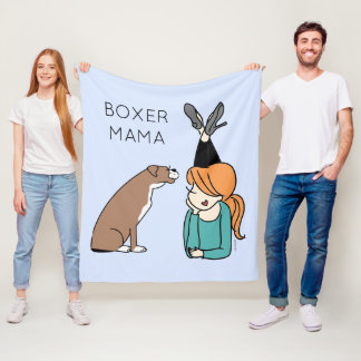 Couverture Polaire Boxer personnalisé Mama Fleece Blanket