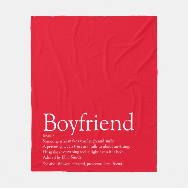 Couverture Polaire Boyfriend Définition Moderne Fun Red (Devant)