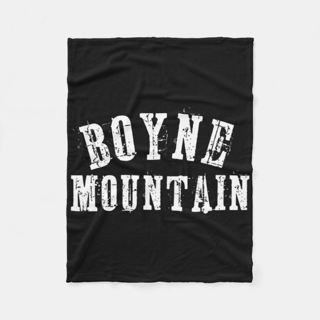 Couverture Polaire Boyne Mountain Rustic Bold Artisan Grungy Ski (Devant)