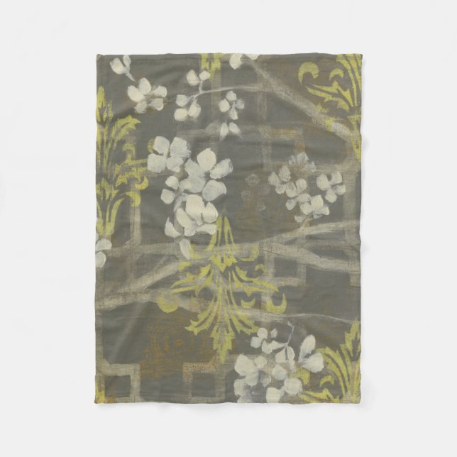 Couverture Polaire Branche de fleurs à motifs I (Devant)