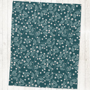 Couverture Polaire Branches de fleurs de pommier Impression botanique