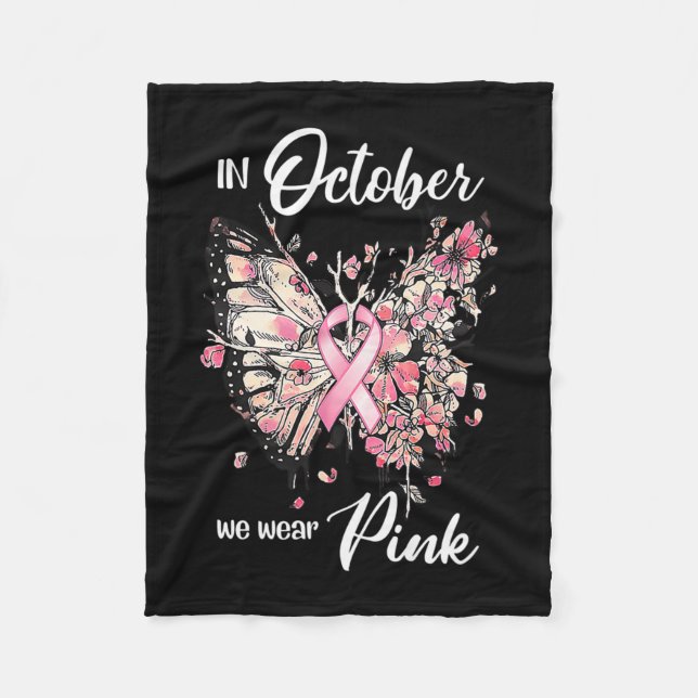 Couverture Polaire Breast Cancer Awareness In October We Wear Pink Bu (Devant)