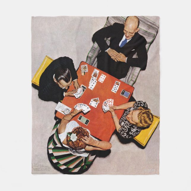 Couverture Polaire Bridge Game par Norman Rockwell (Devant)