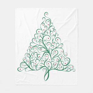 Couverture Polaire Bright Christmas Tree Soll en rouge et vert
