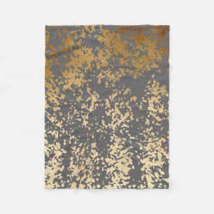 Couverture Polaire brique élégante fausse or et bracelet gris
