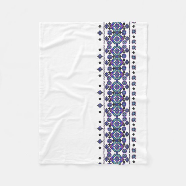 Couverture Polaire Broderie bleue (Devant)