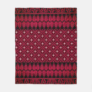 Couverture Polaire Broderie palestinienne Tatreez design imprimé