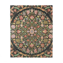 Broderie vintage florale Noir & Blush