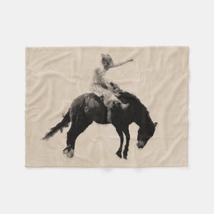 Couverture Polaire Bronco Rodeo Cowboy