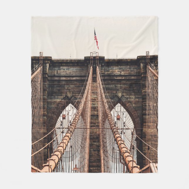 Couverture Polaire Brooklyn Bridge en New Yorkabstract, amérique, ame (Devant)