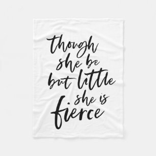 Couverture Polaire Brosse Script Petit Mais Fierce William Shakespear