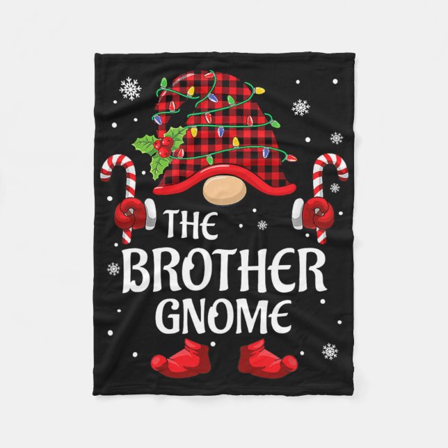 Couverture Polaire Brother Gnome Matching Christmas Pjs For Family  (Devant)