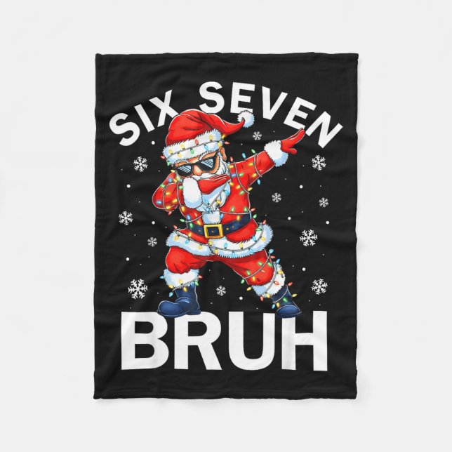 Couverture Polaire Bruh 67 Six Seven Santa Dabbing Christmas Meme Boy (Devant)