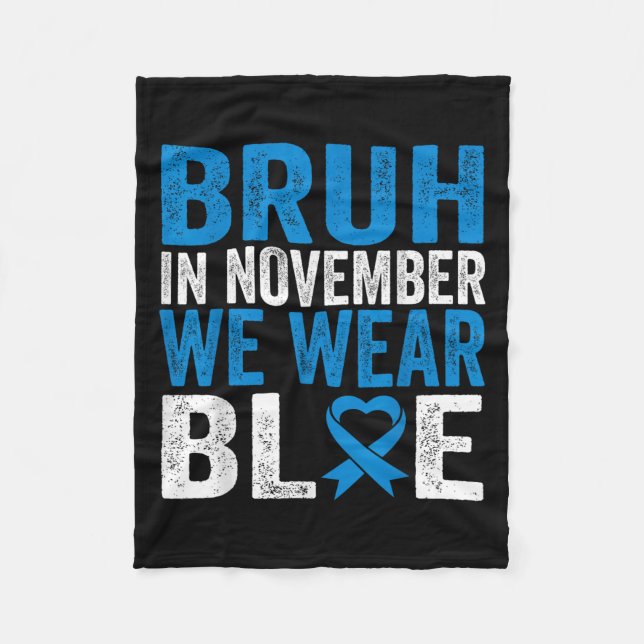 Couverture Polaire Bruh En Novembre Nous Portons Blue Diabetes Sensib (Devant)