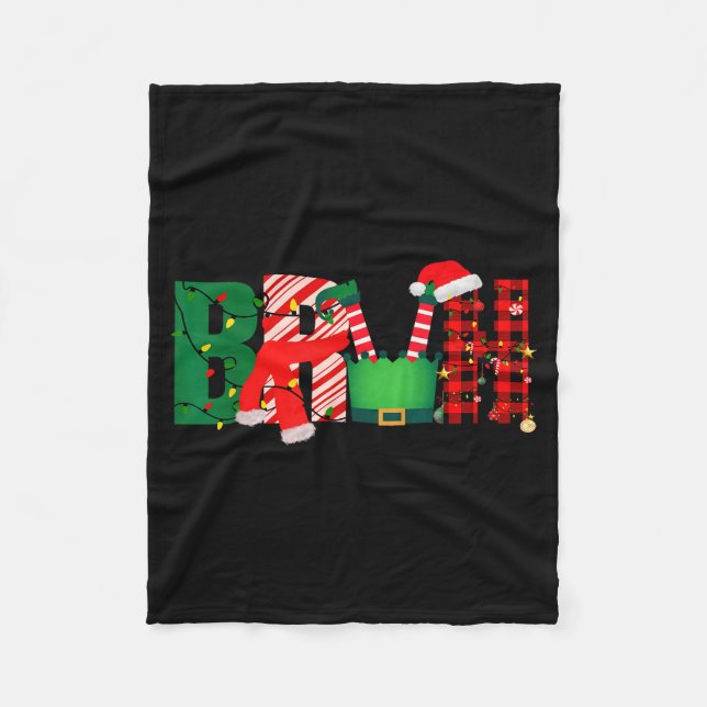 Couverture Polaire Bruh Funny Christmas For Kids Boys Bruh Xmas Light (Devant)