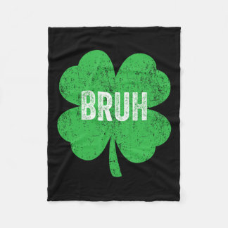 Couverture Polaire Bruh Shamrock mème drôle Jour de la Saint Patrick 
