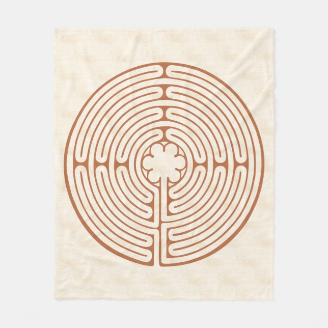 Couverture Polaire Brun de labyrinthe de Chartres (Devant)
