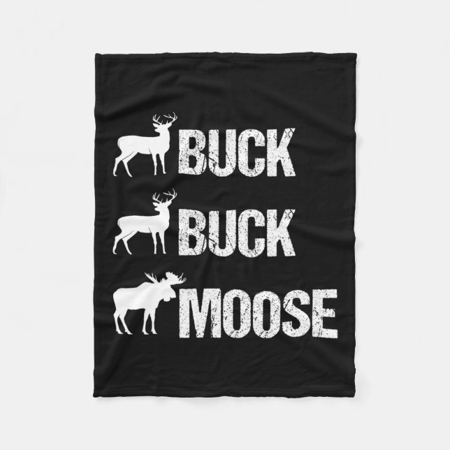 Couverture Polaire Buck Buck Moose Funny Moose Buck Chasse (Devant)