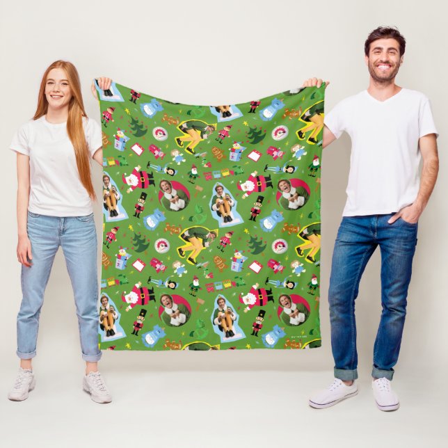 Couverture Polaire Buddy Elf et les icônes de Noël Motif (En situation)