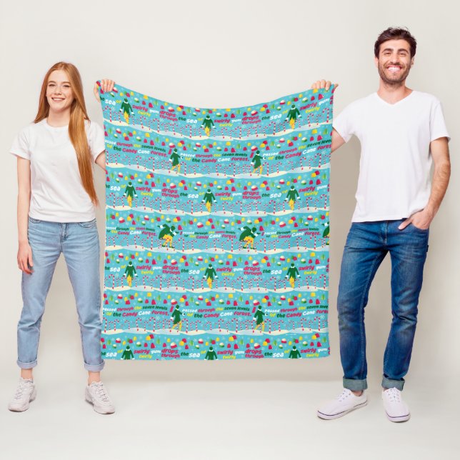 Couverture Polaire Buddy le Motif Elf Candy (En situation)