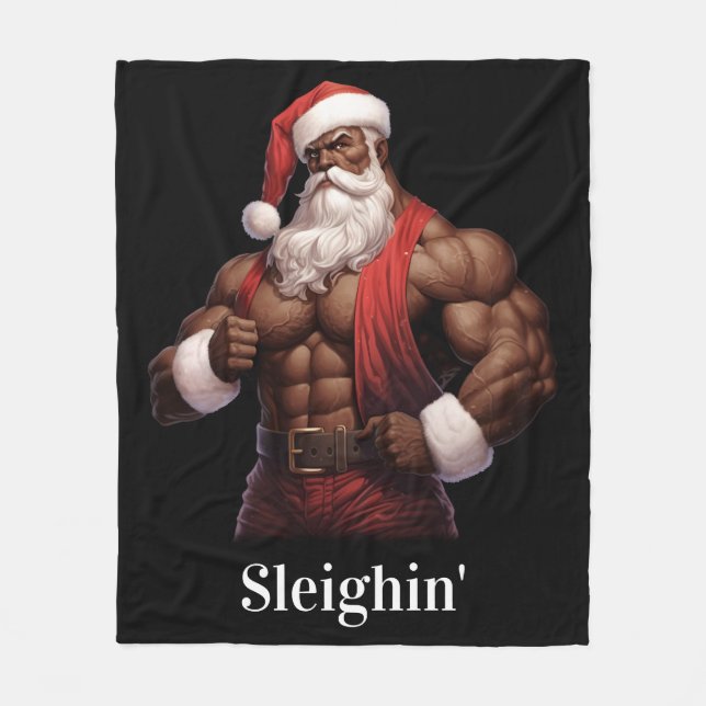 Couverture Polaire Buff Santa Claus Muscles d'entraînement Salle de g (Devant)