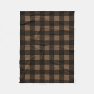 Couverture Polaire Buffalo Check Plaid Couleur personnalisée Brown