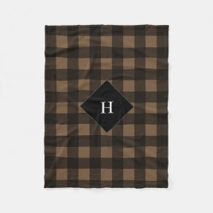 Couverture Polaire Buffalo Check Plaid Couleur personnalisée Monogram