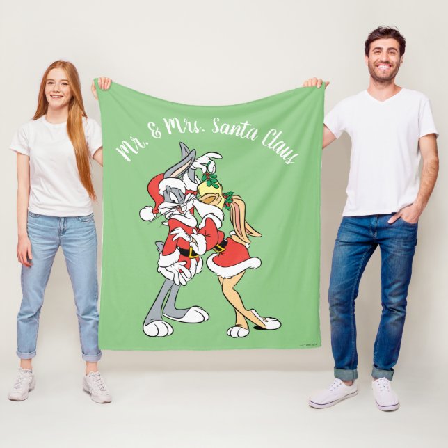 Couverture Polaire BUGS BUNNY™ et Lola Mistletoe Kiss (En situation)