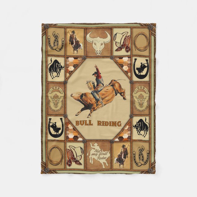 Couverture Polaire Bull Riding (Devant)